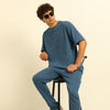 Teal Blue Oversize Co-Ords Oversize Co-ords Bushirt