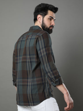 Imperial Brown Checks Shirt Checks Shirt Bushirt   