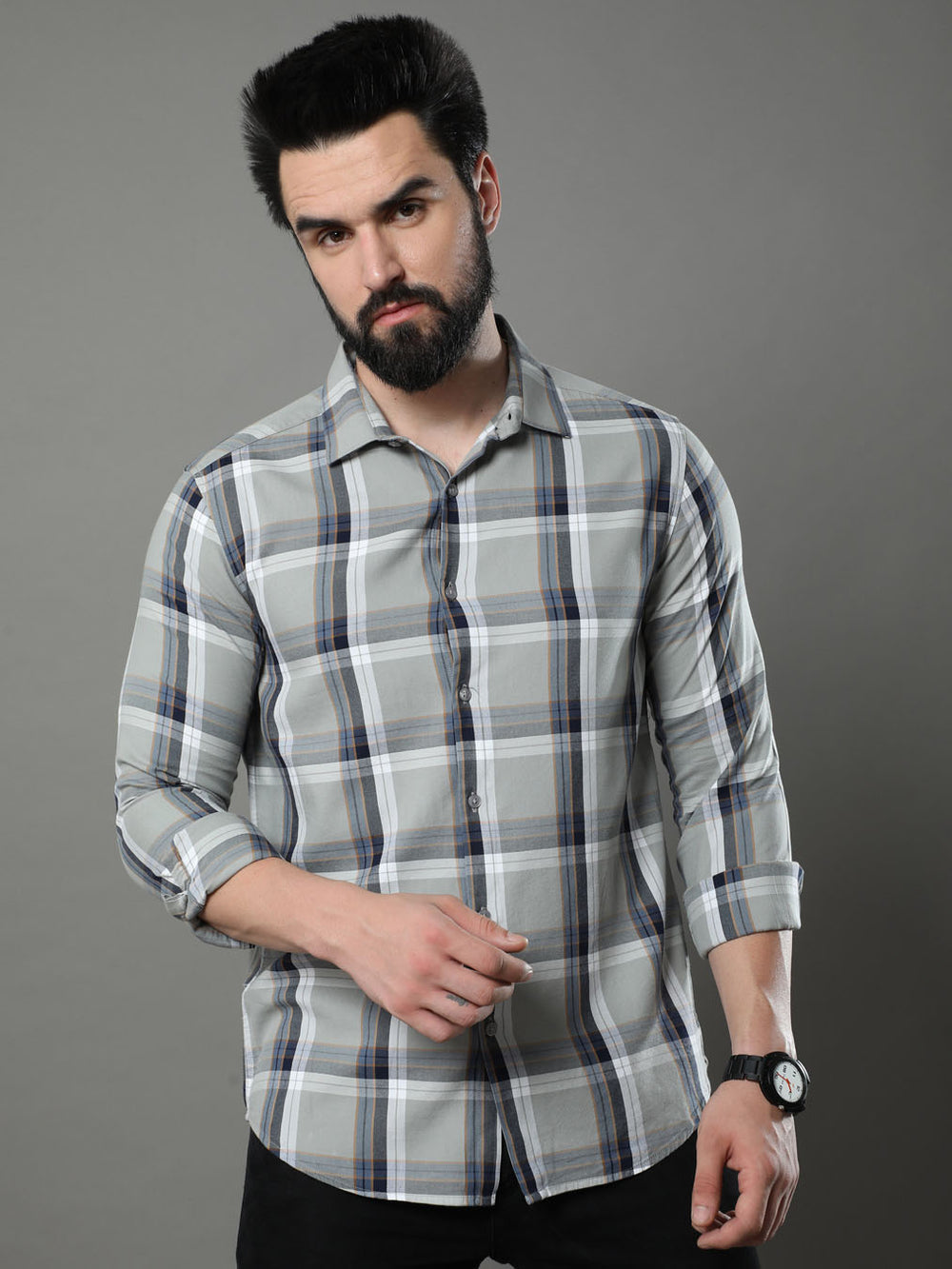 Shop Rhino Stylish Check Shirts for Men Online in India Checks Shirt Bushirt   