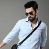 Light Blue Solid Shirt Solid Shirt Bushirt   
