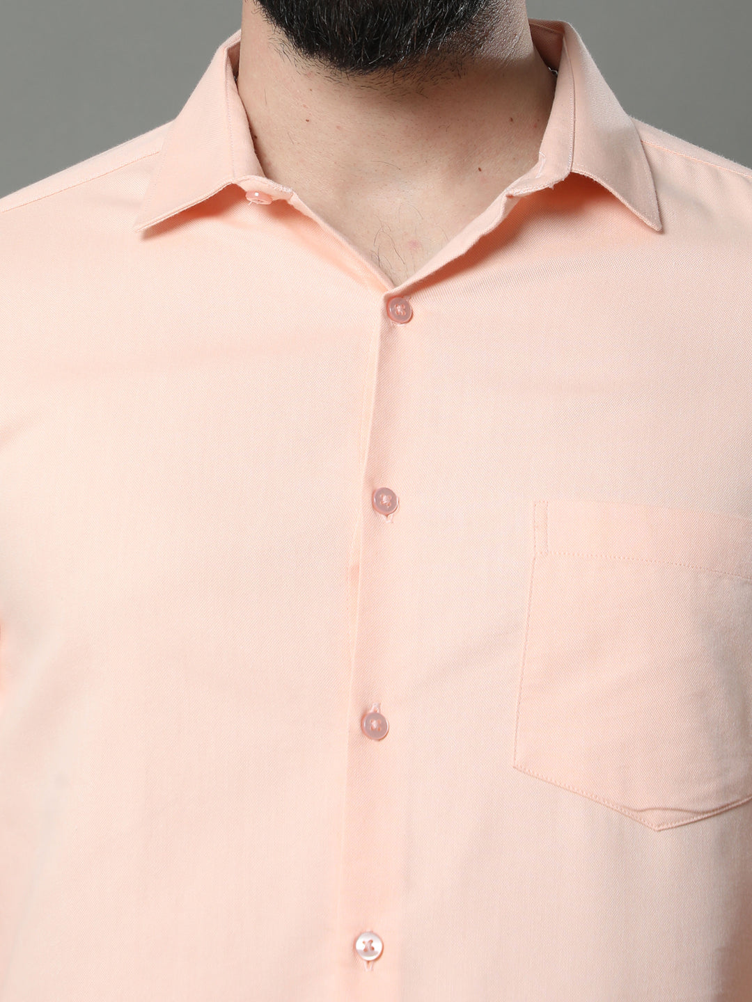 Buff Orange Solid Shirt Solid Shirt Bushirt   