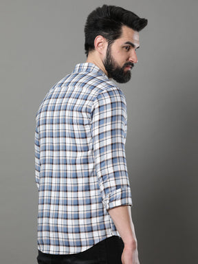 Imperial Blue Checks Shirt Checks Shirt Bushirt   