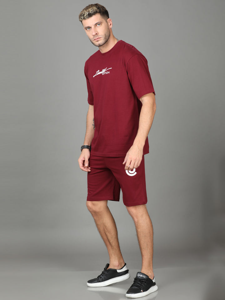 Limited Edition Maroon Oversize Co-ords Oversize Co-ords Bushirt   