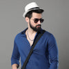 Oxford Blue Solid Shirt Solid Shirt Bushirt   