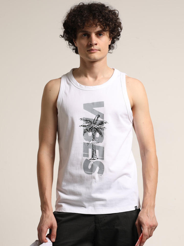 Vibes Sleeveless T-Shirt Vest Bushirt
