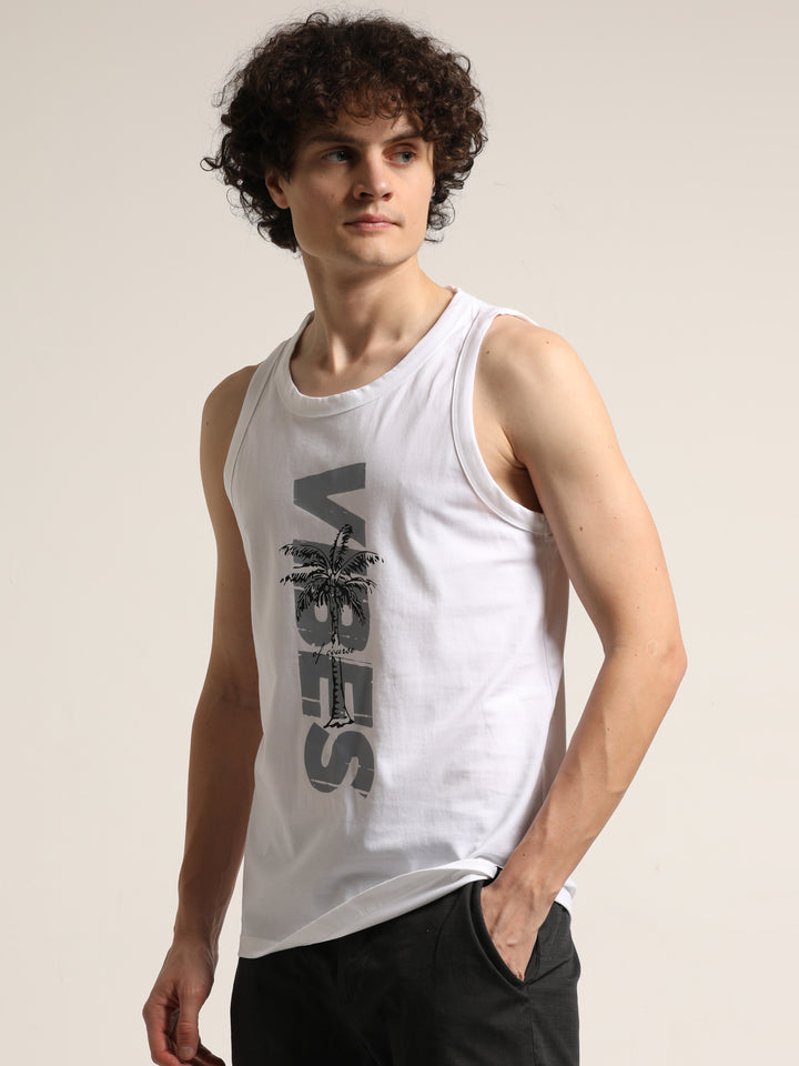 Vibes Sleeveless T-Shirt Vest Bushirt