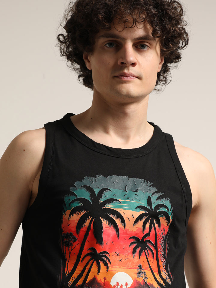 Tropical Beach Sleeveless T-Shirt