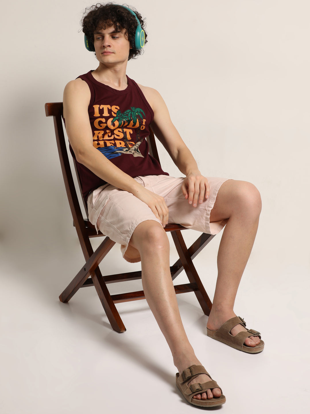 Its Good To Rest Here Sleeveless T-Shirt Vest Bushirt