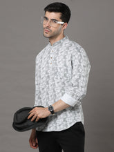 White Printed Kurta Kurta Bushirtin   