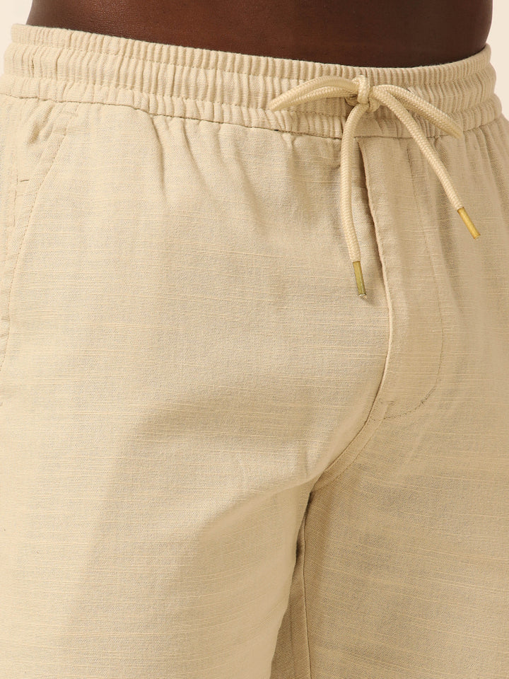 Beige Linen Trouser