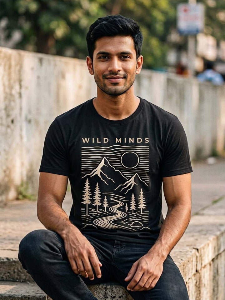 Wild Minds Black Classic Fit T-Shirt