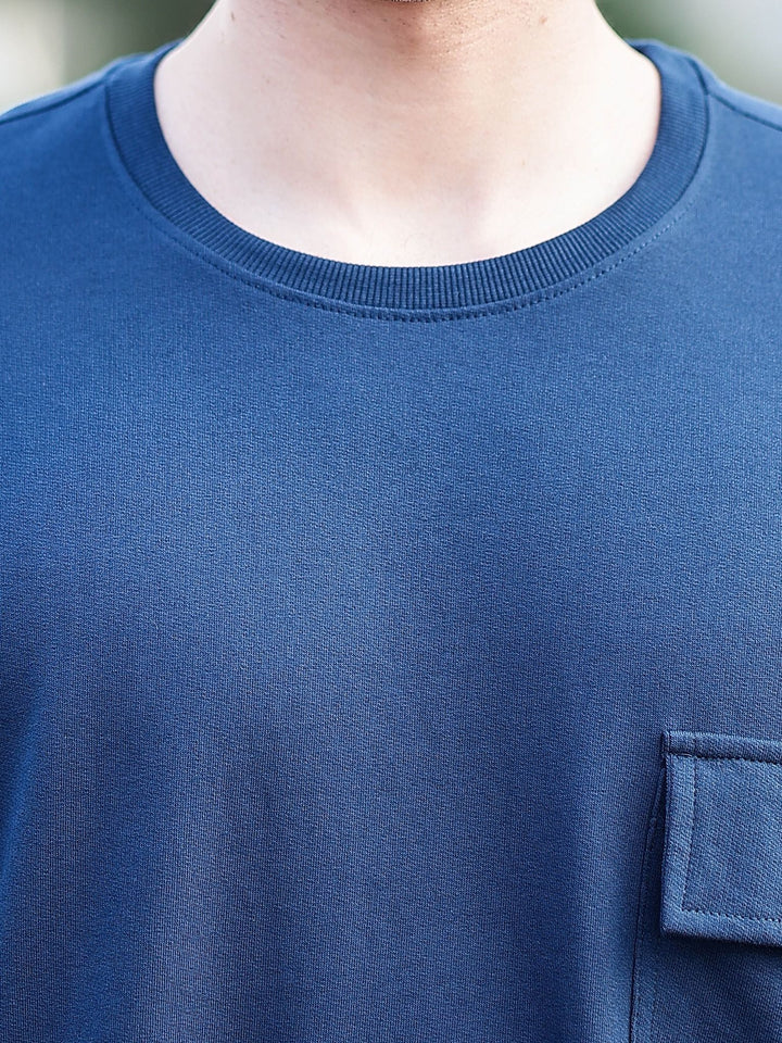 Navy Blue Oversize Co-Ords Oversize Co-ords Bushirt