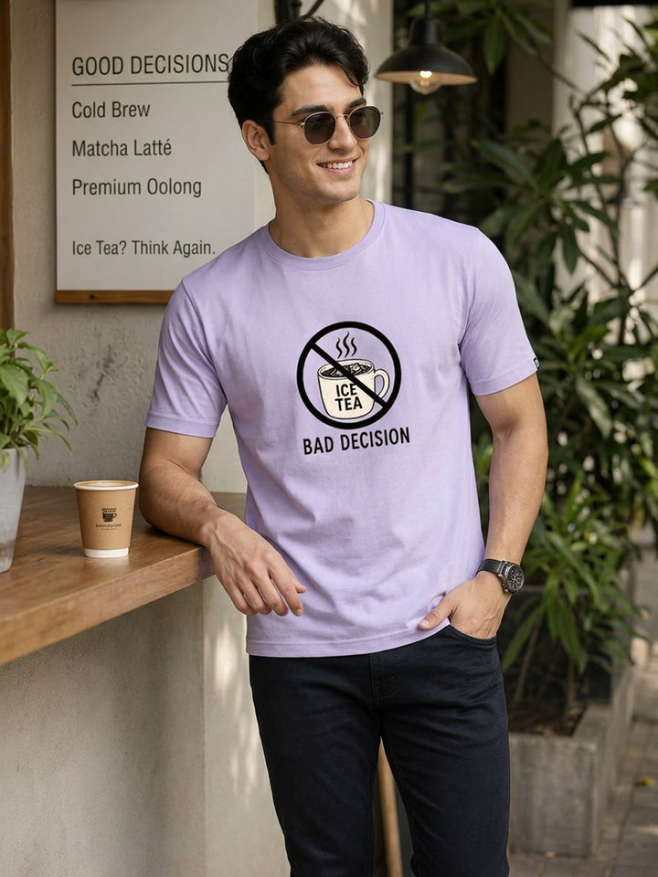 Bad Decision Lilac T-Shirt Graphic T-Shirts Bushirt