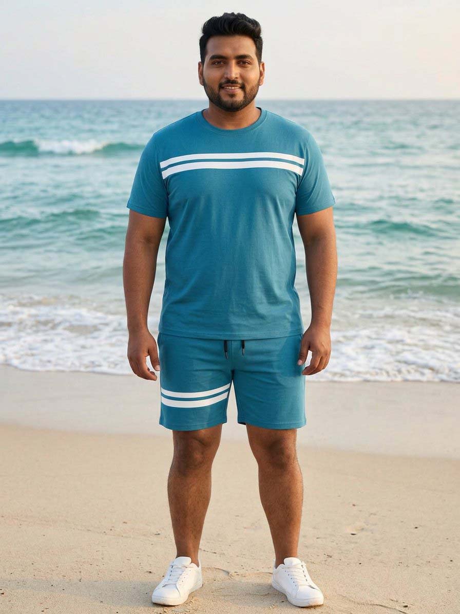 Bliss Teal Blue Plus Size Cotton Cotton
