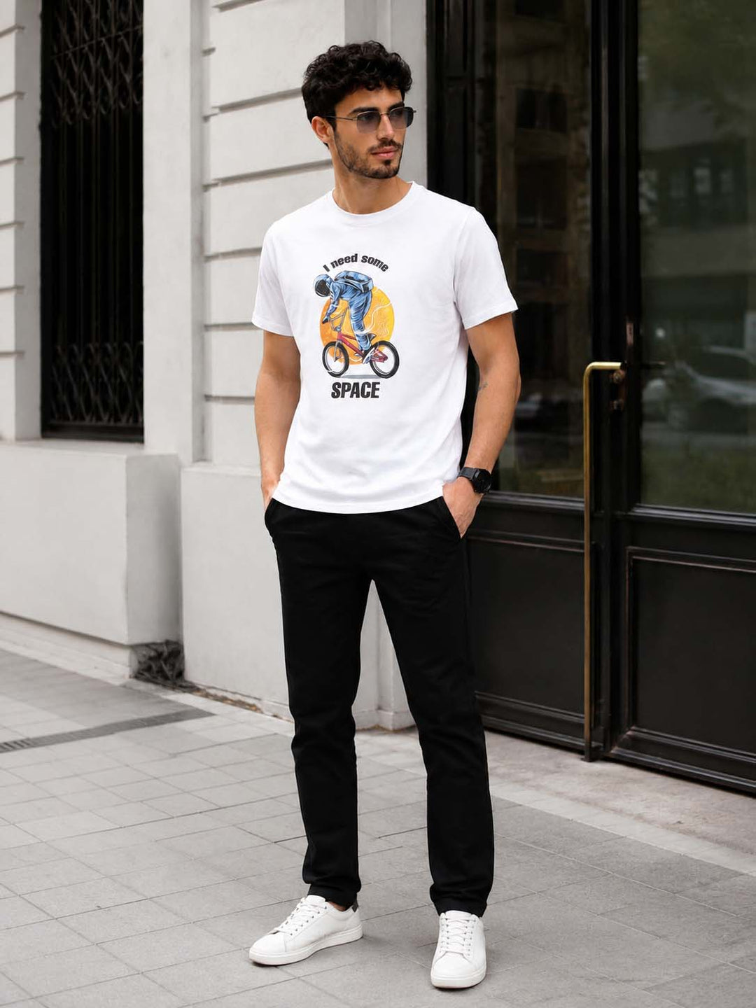 I Need Some Space White Classic Fit T-Shirt Graphic T-Shirts Bushirt