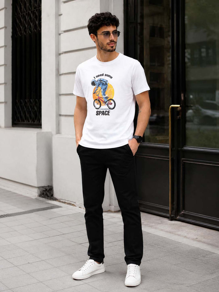 I Need Some Space White Classic Fit T-Shirt Graphic T-Shirts Bushirt