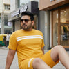 Bliss Mustard Plus Size Cotton Co-Ords Plus Size Co-Ords Bushirt