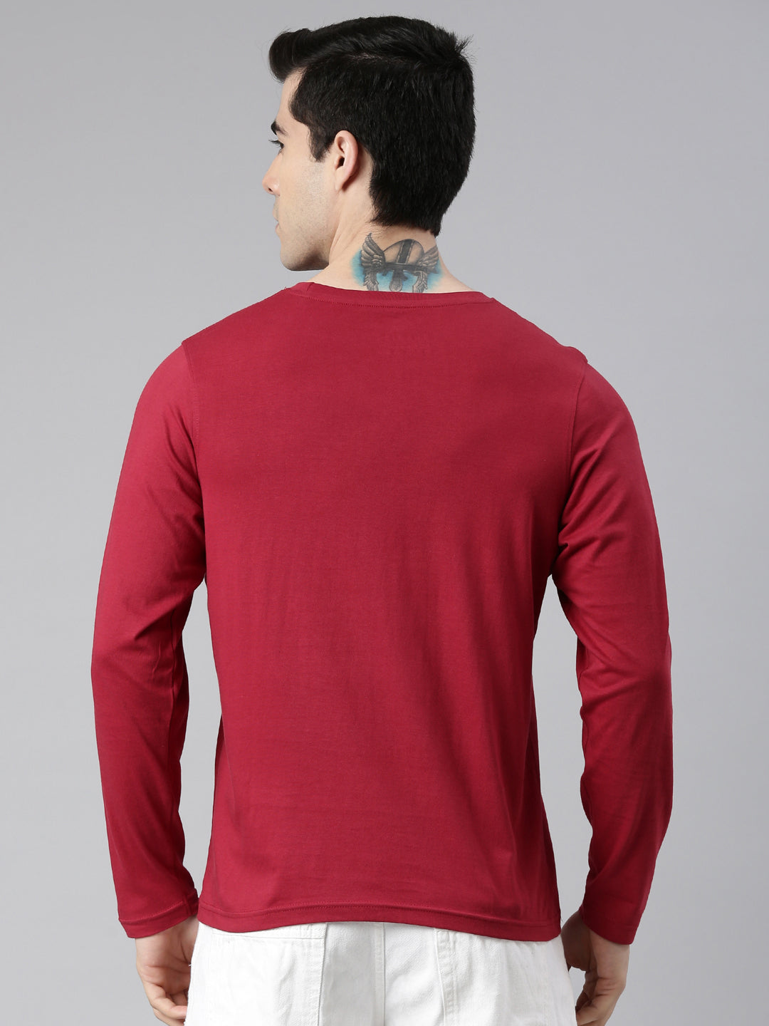 The Iron Never Lie Maroon Full Sleeves T-Shrit Full Sleeves Bushirt   