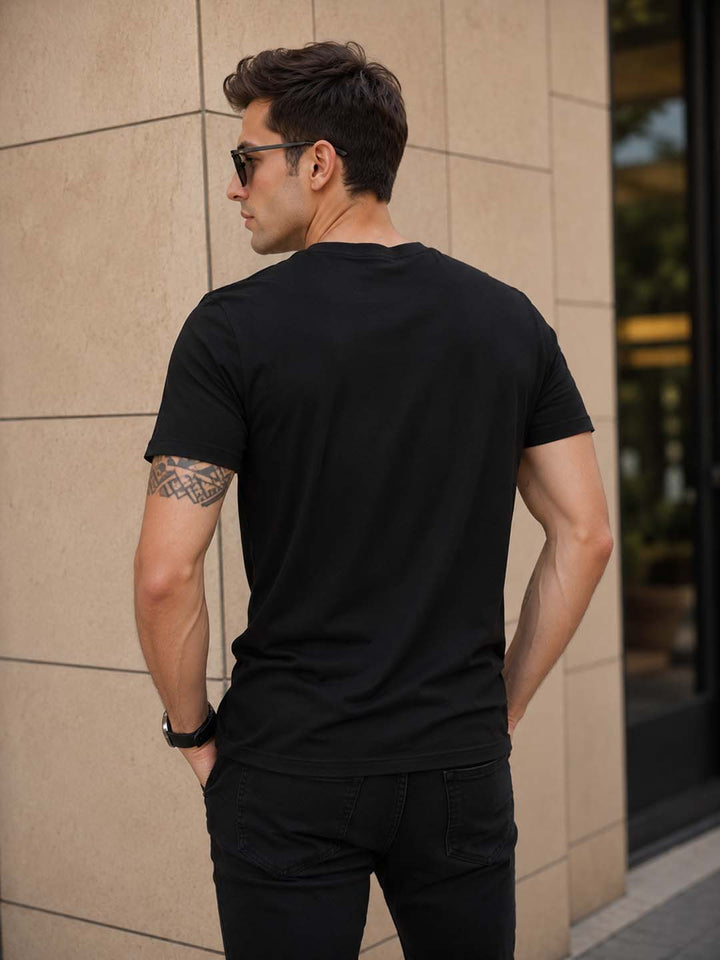 Belive In Your Self Black Classic Fit T-Shirt Graphic T-Shirts Bushirt