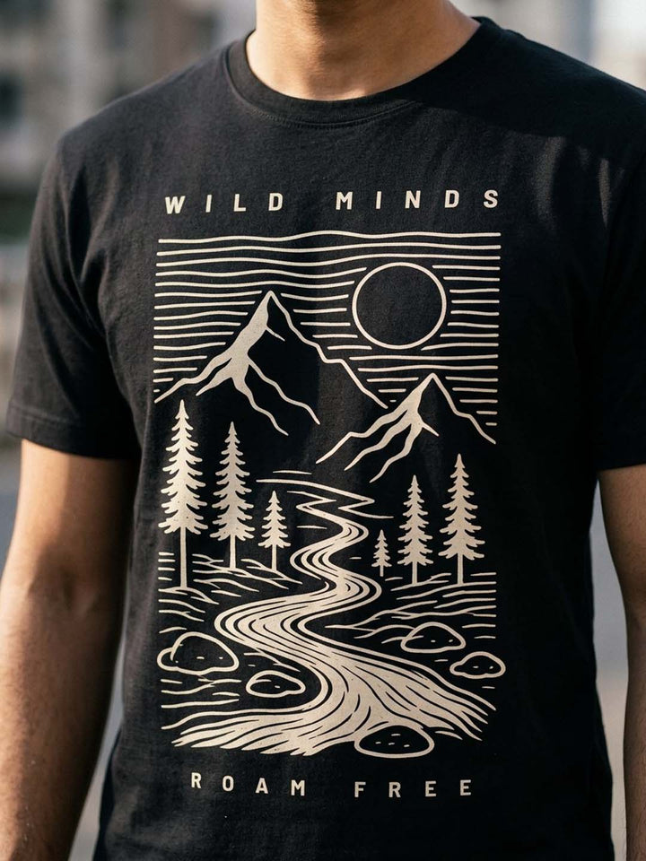 Wild Minds Black Classic Fit T-Shirt