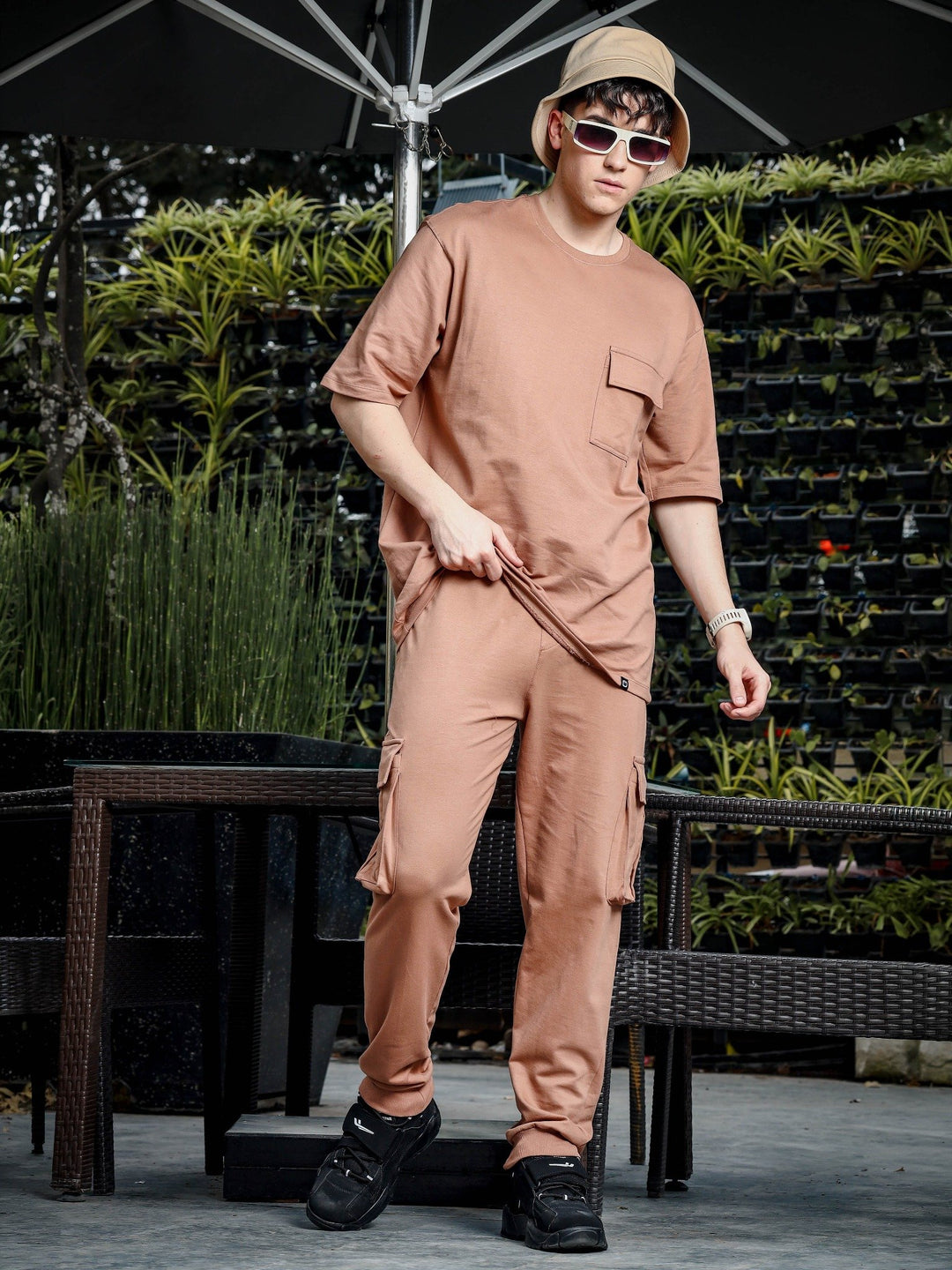 Fawn Brown Utility Oversize Co-Ords Oversize Co-ords Bushirt