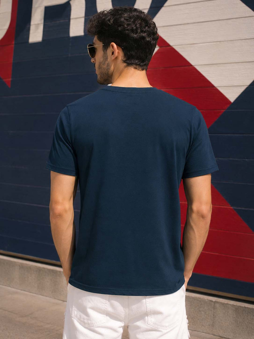 No Limit Navy Blue Classic Fit T-Shirt Graphic T-Shirts Bushirt