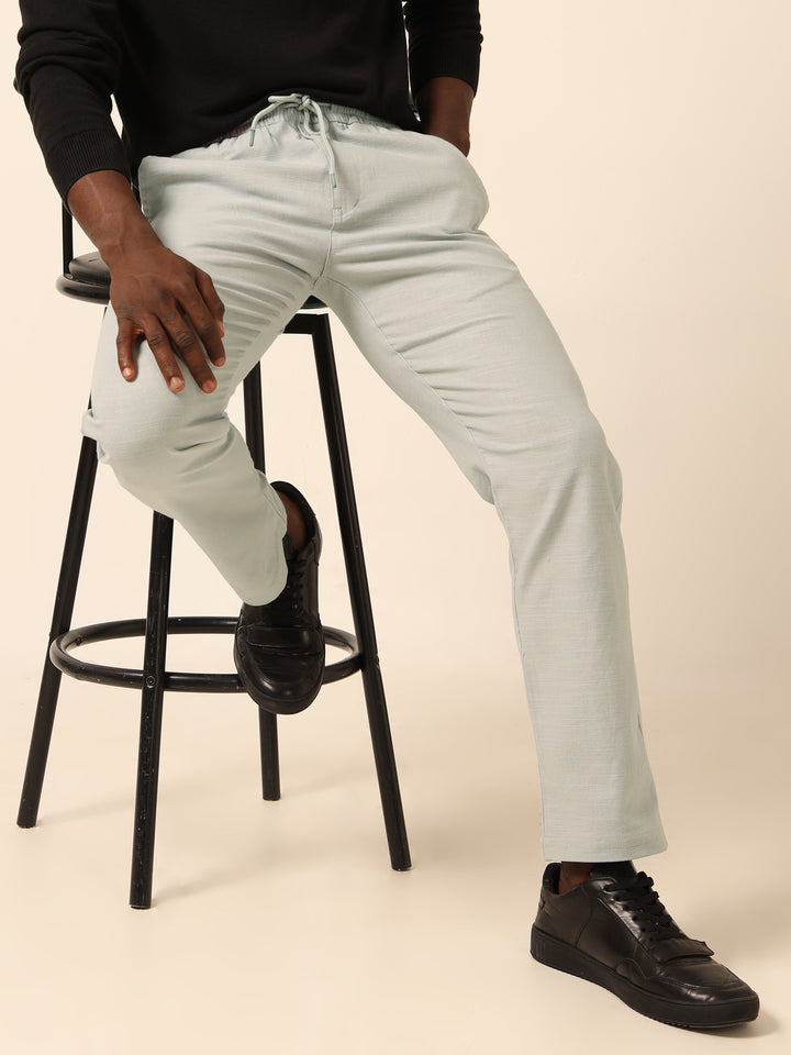 Pastel Grey Linen Trouser