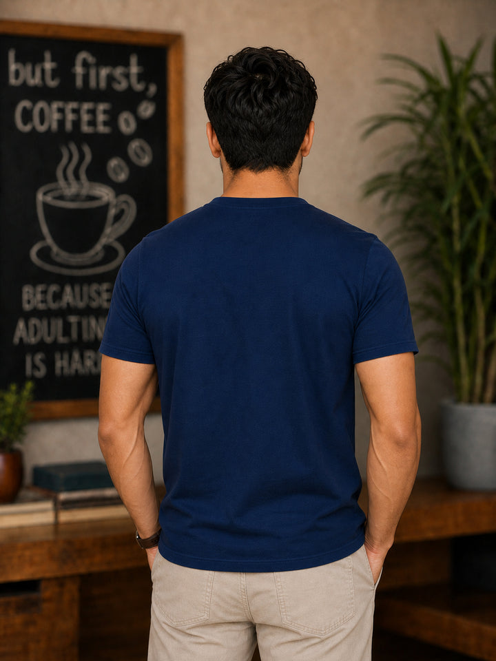 Copycat Navy Blue Classic Fit T-Shirt Graphic T-Shirts Bushirt