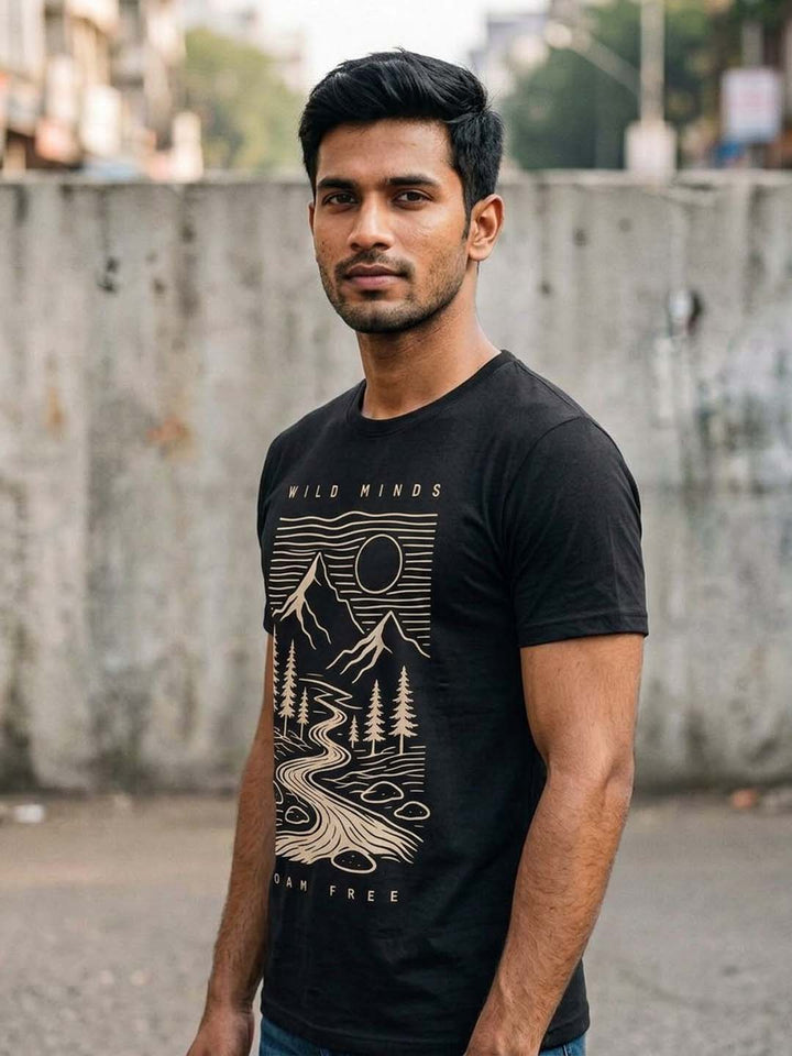 Wild Minds Black Classic Fit T-Shirt