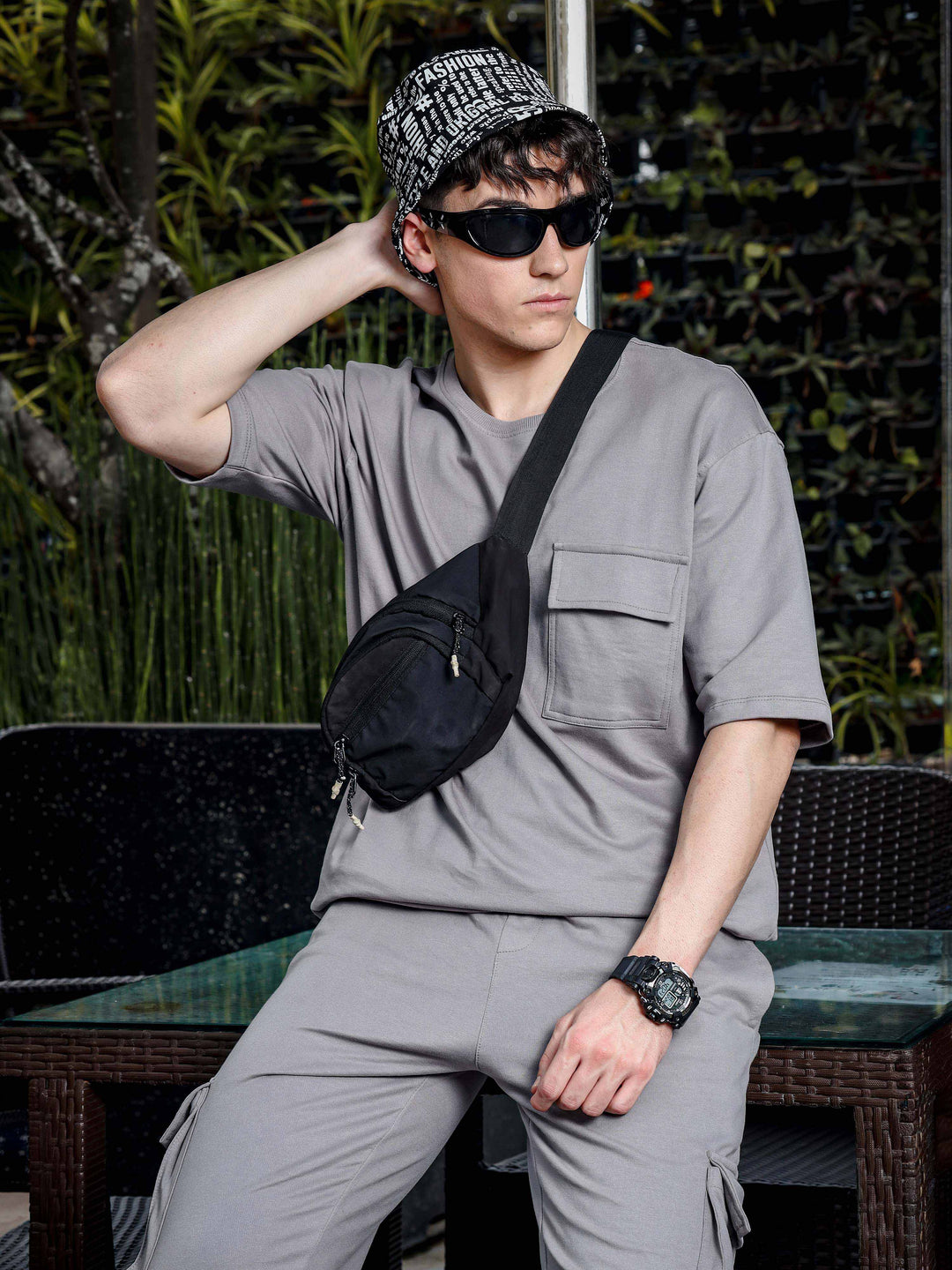 Light Grey Oversize Co-Ords Oversize Co-ords Bushirt