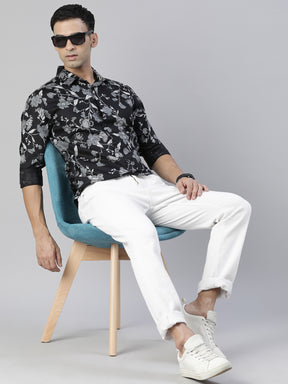 Magnolia Black Printed Shirt Printed Shirt Bushirt   