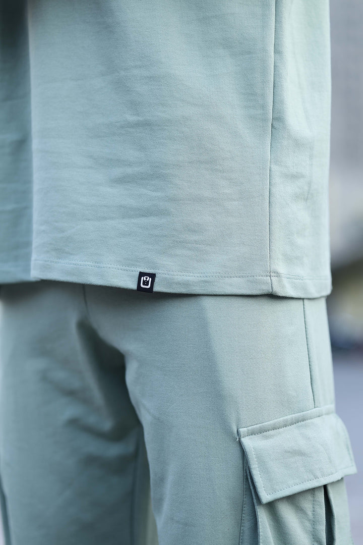 Spanish Green Oversize Co-Ords Oversize Co-ords Bushirt