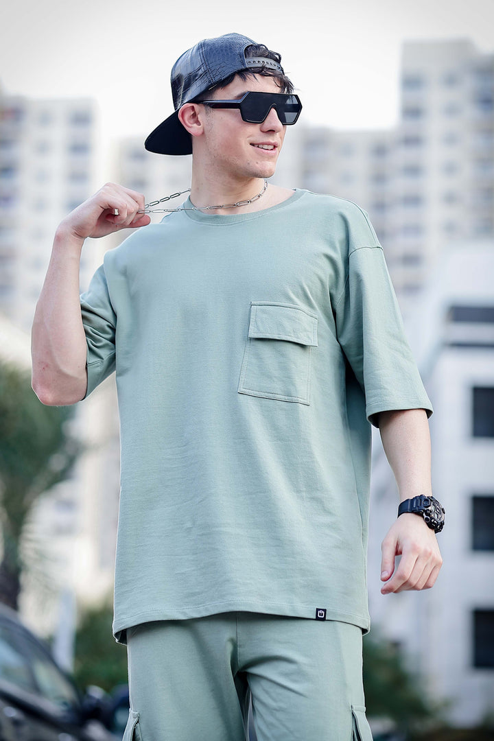 Spanish Green Oversize Co-Ords Oversize Co-ords Bushirt