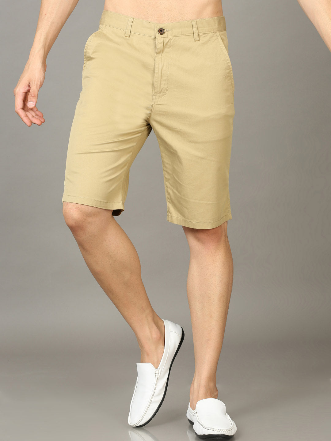 Classic Beige Chino Shorts Men's Shorts Bushirt   