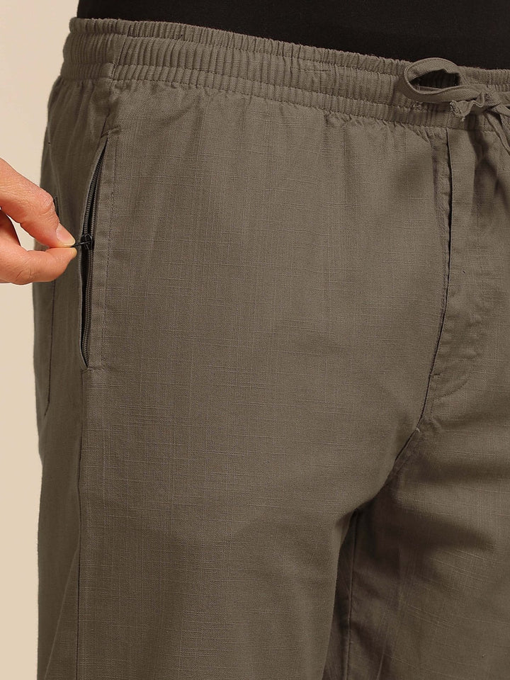 Taupe Grey Linen Relaxed Fit Trouser Linen Trouser Bushirt