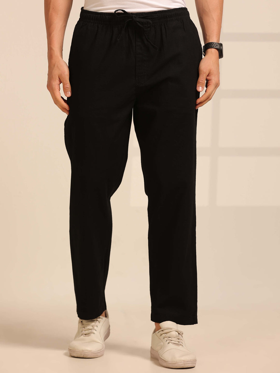 Black Linen Relaxed Fit Trouser Linen Trouser Bushirt
