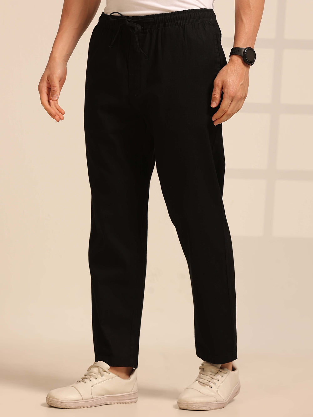 Black Linen Relaxed Fit Trouser Linen Trouser Bushirt
