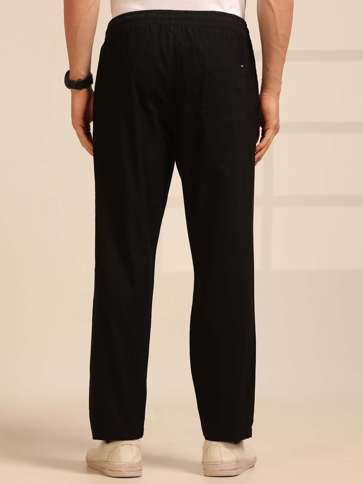 Black Linen Relaxed Fit Trouser Linen Trouser Bushirt