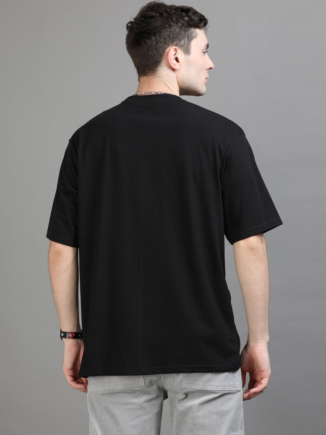 Black Oversize Solid T-Shirt Oversize T-Shirt Bushirt   