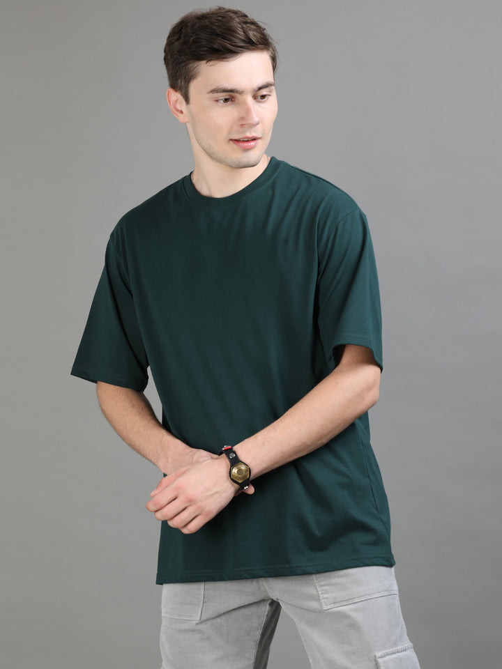 Bottle Green Oversize T-Shirt Oversize T-Shirt Bushirt   