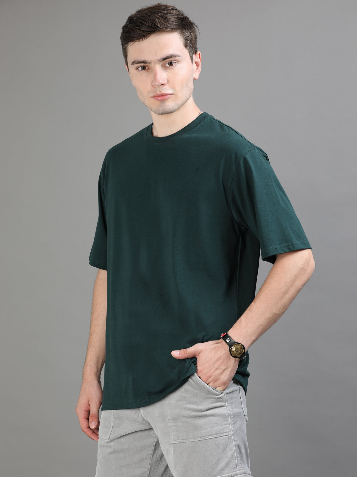 Bottle Green Oversize T-Shirt Oversize T-Shirt Bushirt   