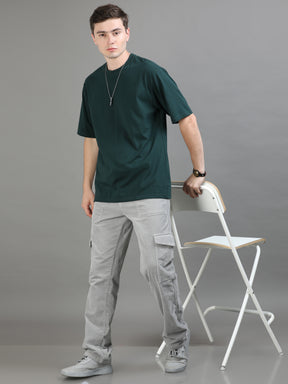 Bottle Green Oversize T-Shirt Oversize T-Shirt Bushirt   