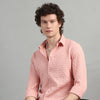 Peach Solid Bubble Shirt Solid Shirt Bushirt   