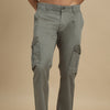 Satin Fern Green Cargo Pant Chinos Bushirt   