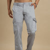 Satin Stone Grey Cargo Pant Chinos Bushirt   