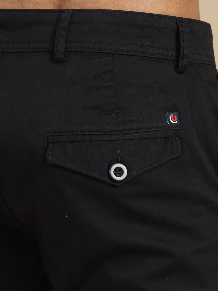 Satin Black Cargo Pant Chinos Bushirt   