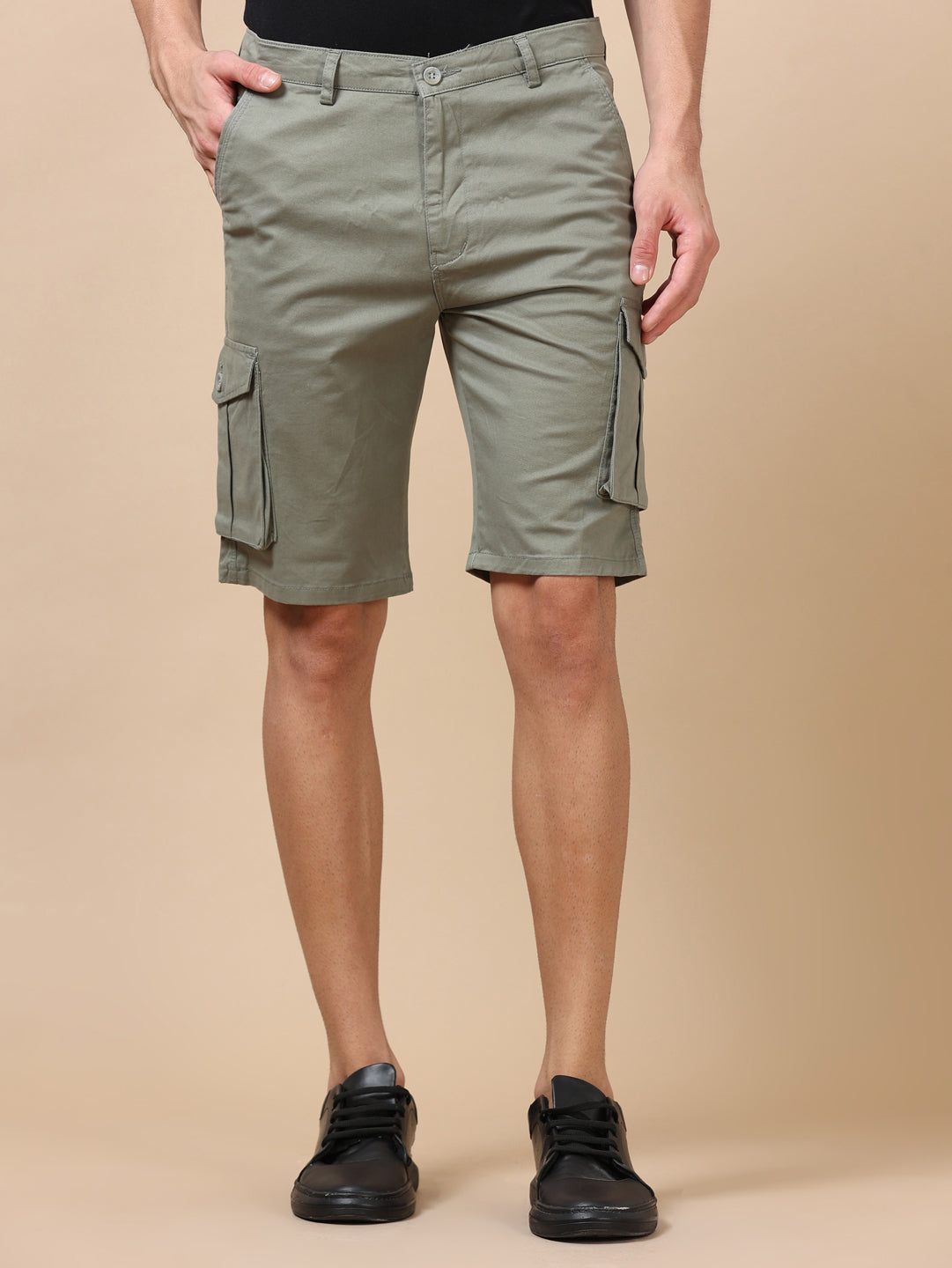 Penkiiy Men's Casual Pure Color Outdoors Pocket Beach Work Trouser Cargo Shorts Pant Mens Summer Shorts With Pockets Hiden Drawstring 40 Black On Sale