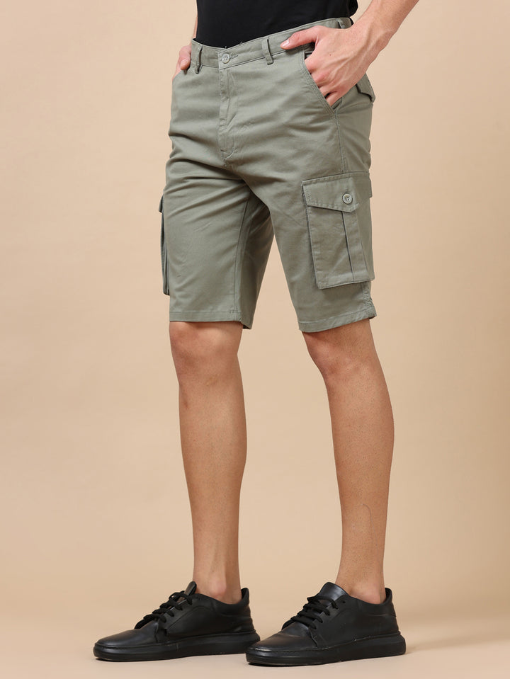 Sage Green Cargo Shorts Men's Shorts Bushirt   