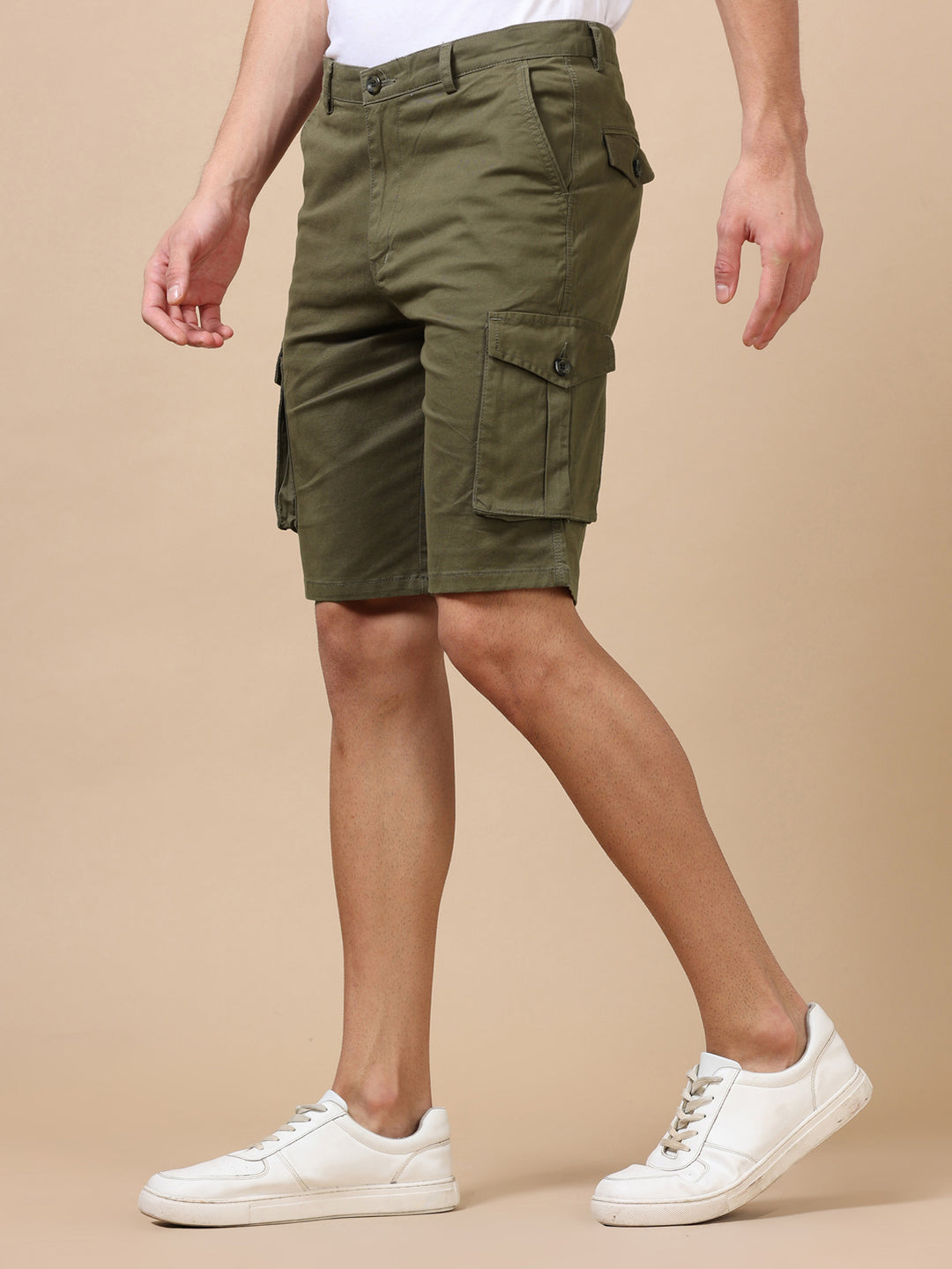 Military Green Cargo Shorts Men's Shorts Bushirt   