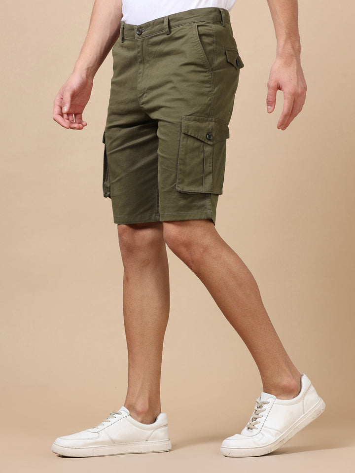 Military Green Cargo Shorts Men's Shorts Bushirt   